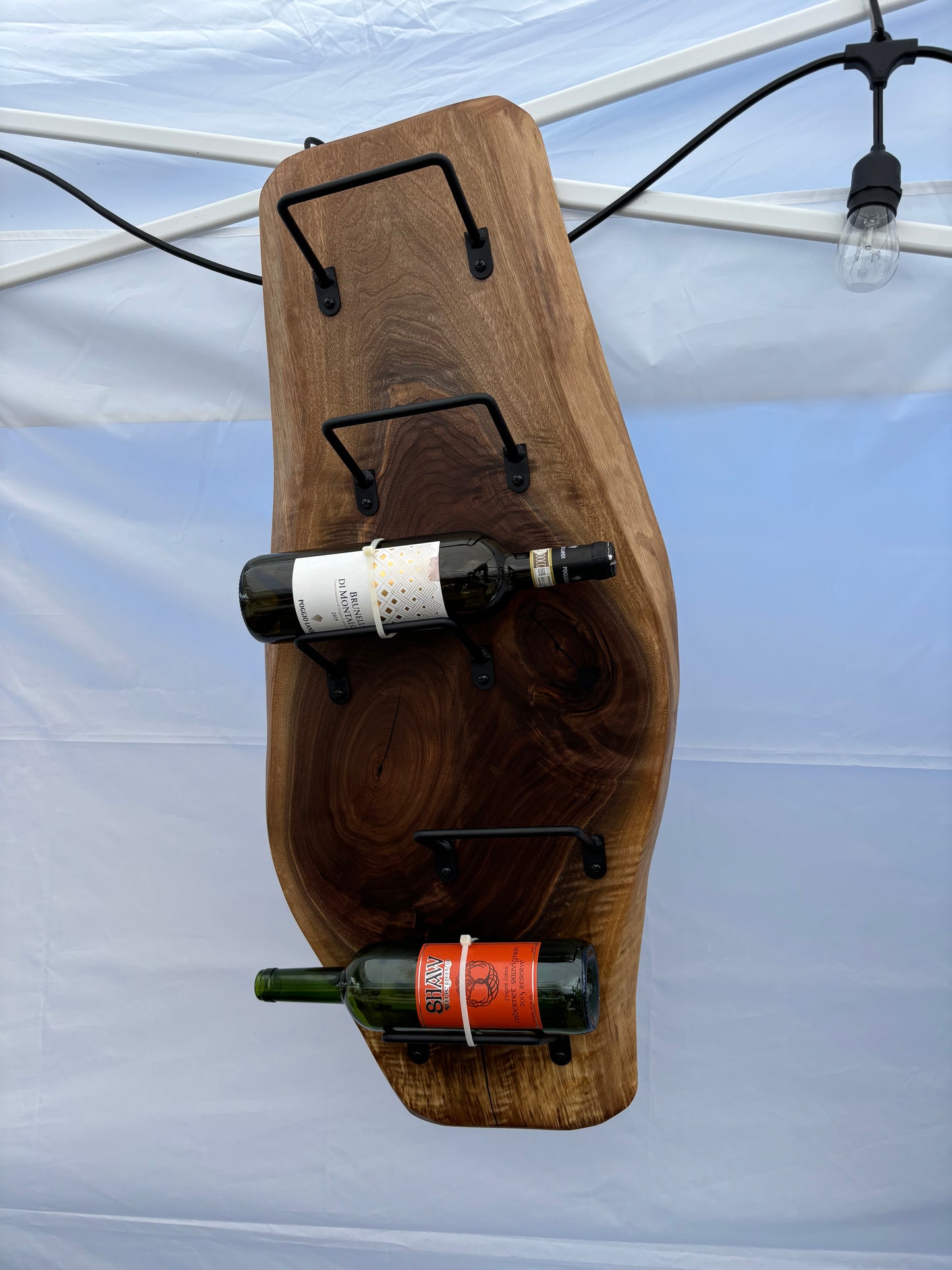 Live Edge Wine Rack