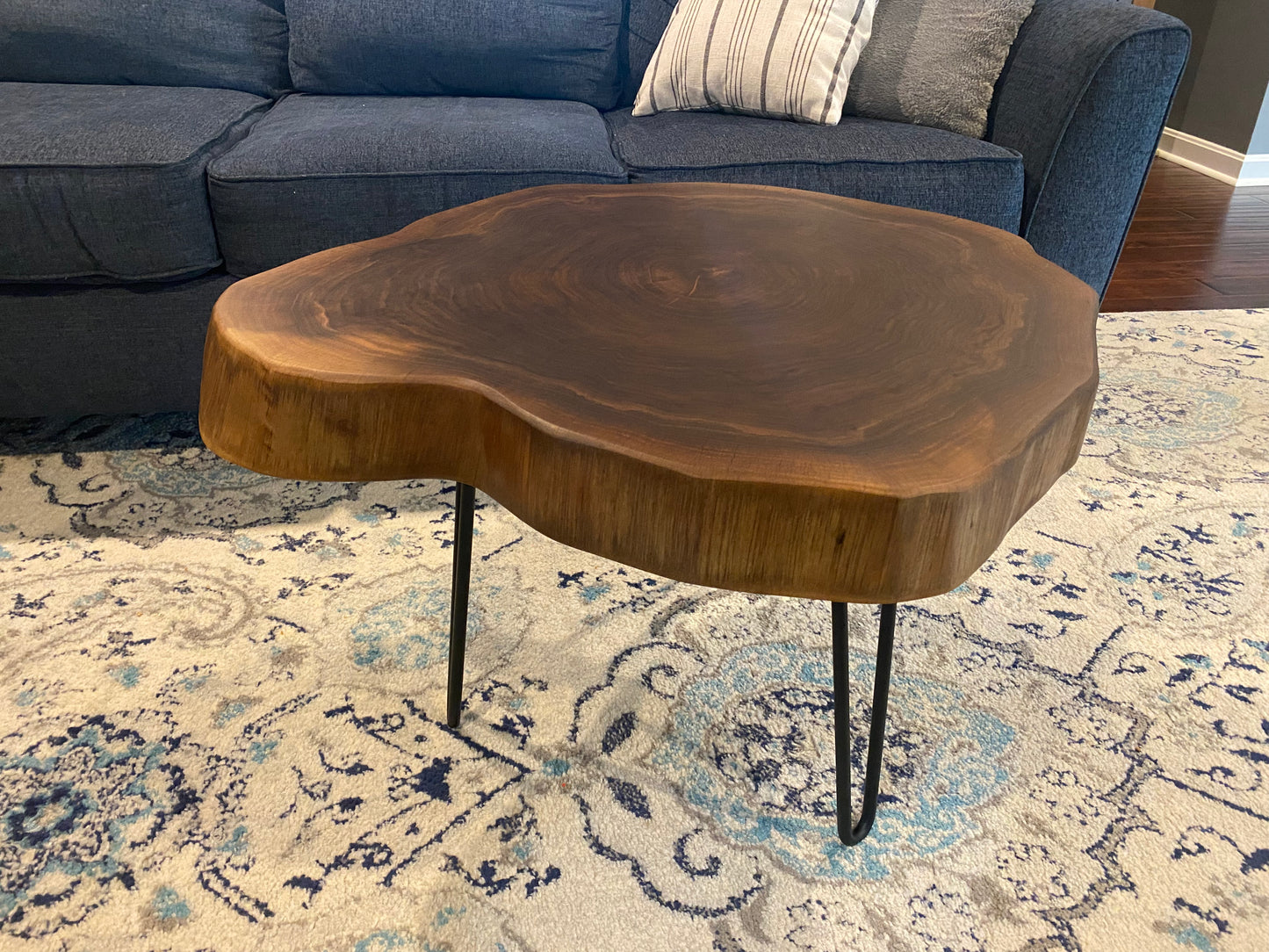 Black Walnut Round Coffee Table