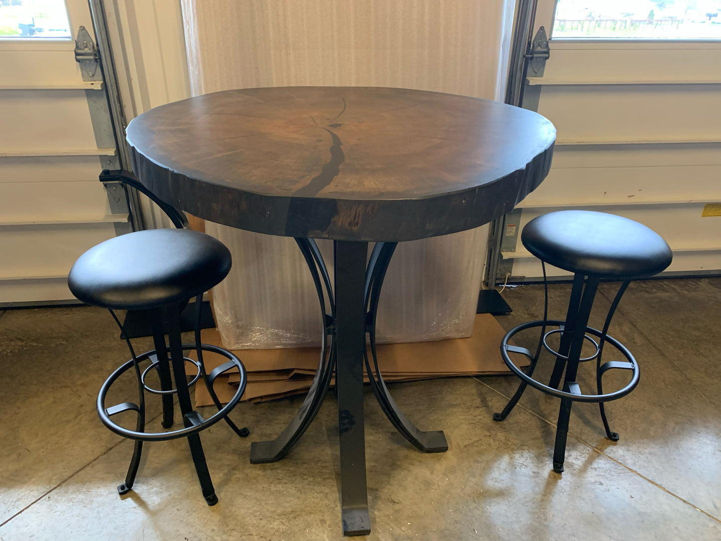 Live Edge Counter Height Table