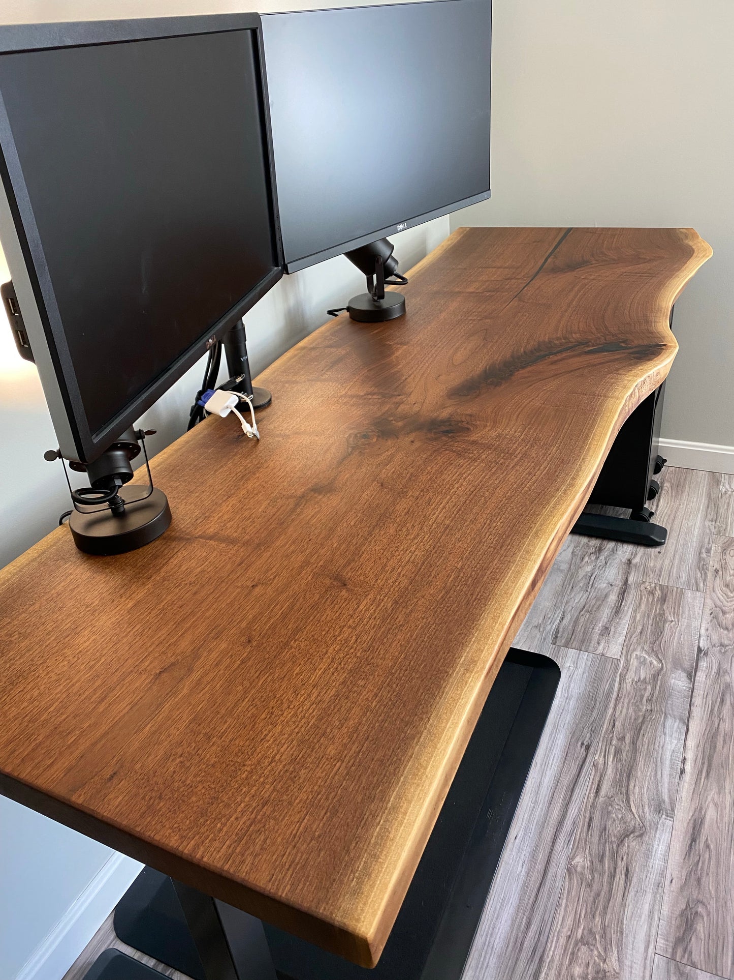 Live Edge Electric Standing Desk (Slab)