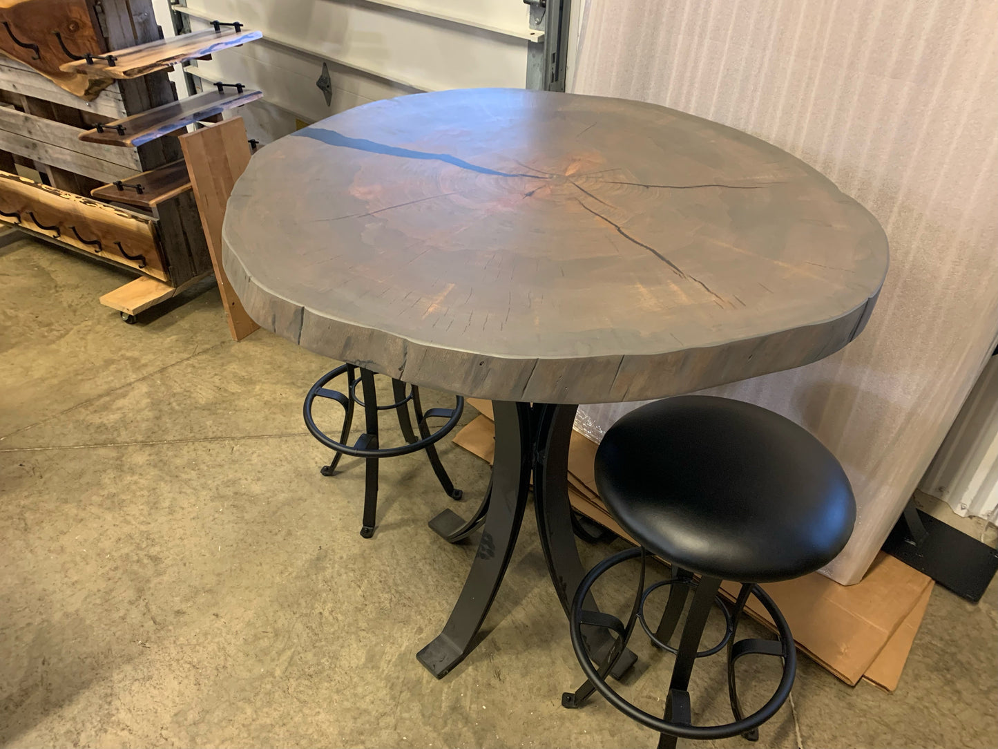 Live Edge Counter Height Table