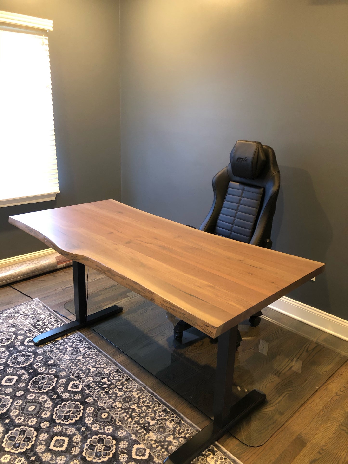 Live Edge Electric Standing Desk