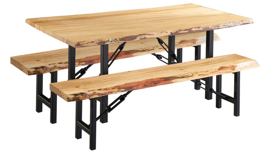 Live Edge Dining Table (Wormy Maple)