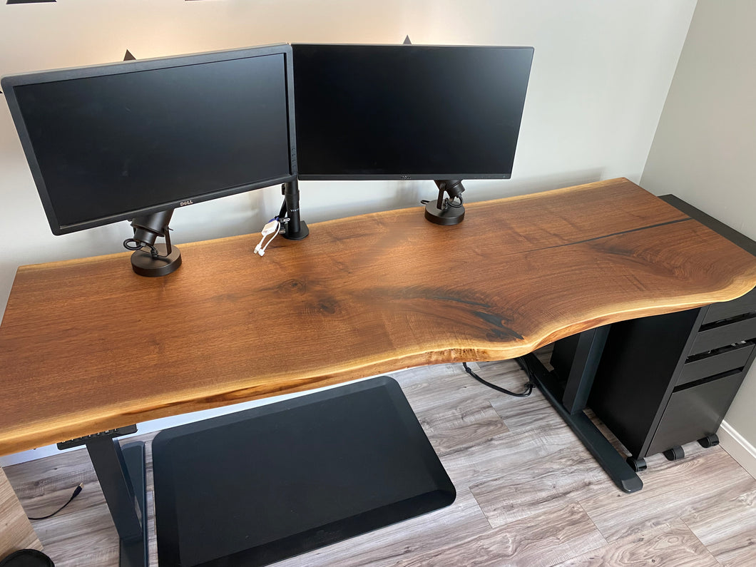 Live Edge Electric Standing Desk (Slab)