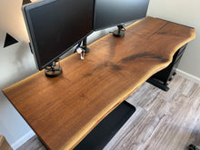 Load image into Gallery viewer, Live Edge Electric Standing Desk (Slab)
